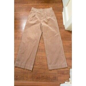Everlane Corduroy Trousers -High Waist- Wide Leg-Taupe Beige-Sz 12